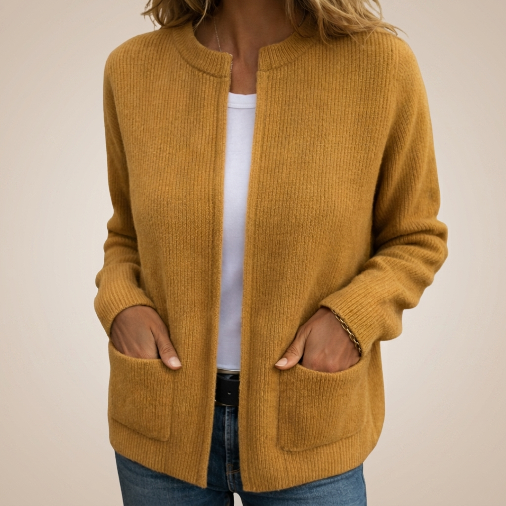 Colette™ | Warm Zip Knit Cardigan