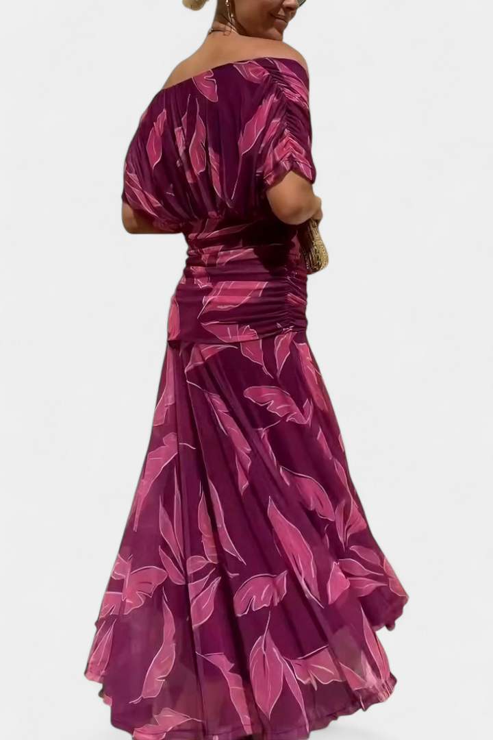 Alondra™ | Long Floral Dress with V-Neck