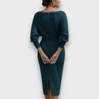 Lunaria – Draped Batwing Midi Dress