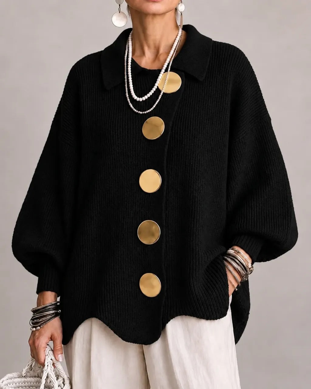 Karina™ | Oversized Collared Cardigan