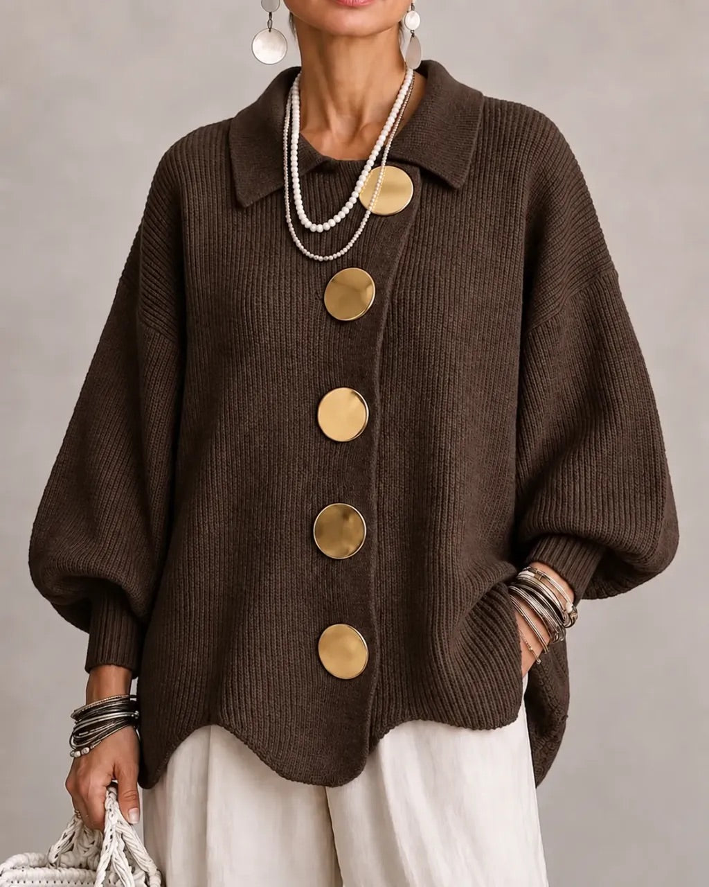 Karina™ | Oversized Collared Cardigan