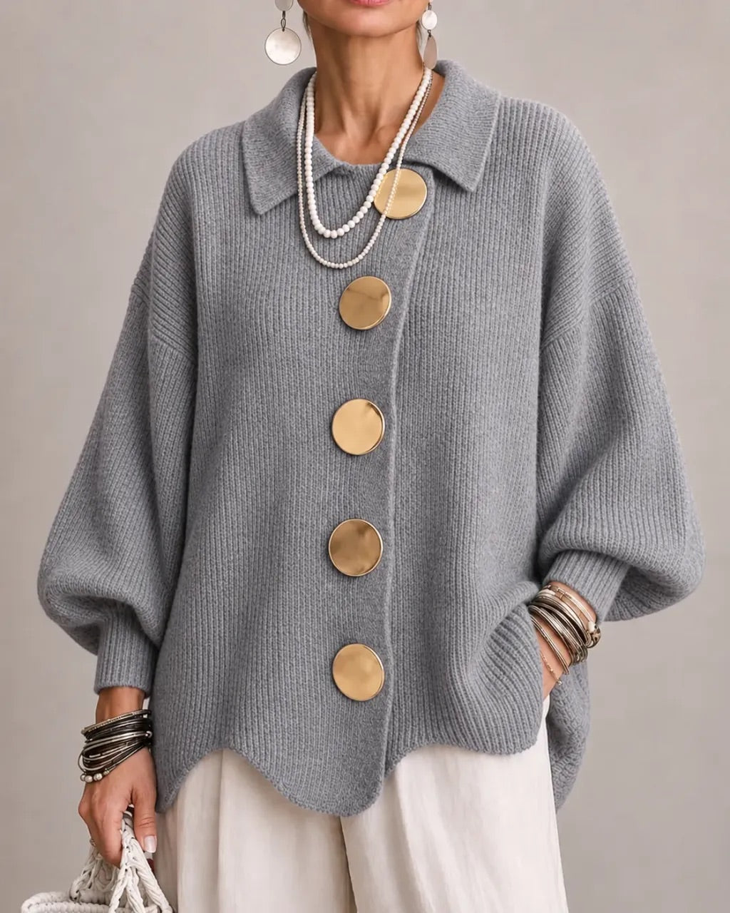 Karina™ | Oversized Collared Cardigan
