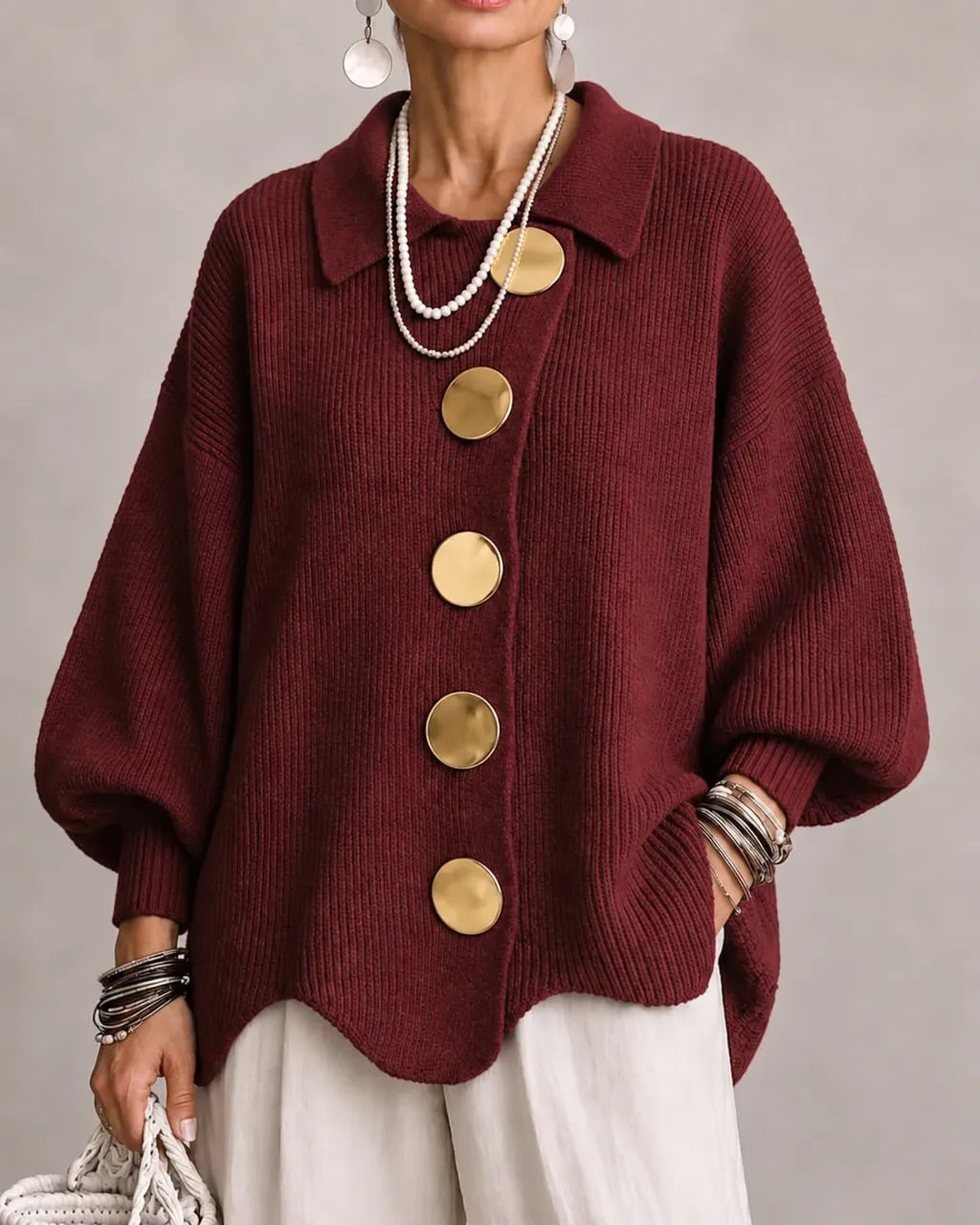 Karina™ | Oversized Collared Cardigan