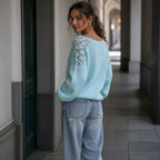 Bella™ | Lace-Knit Sweater