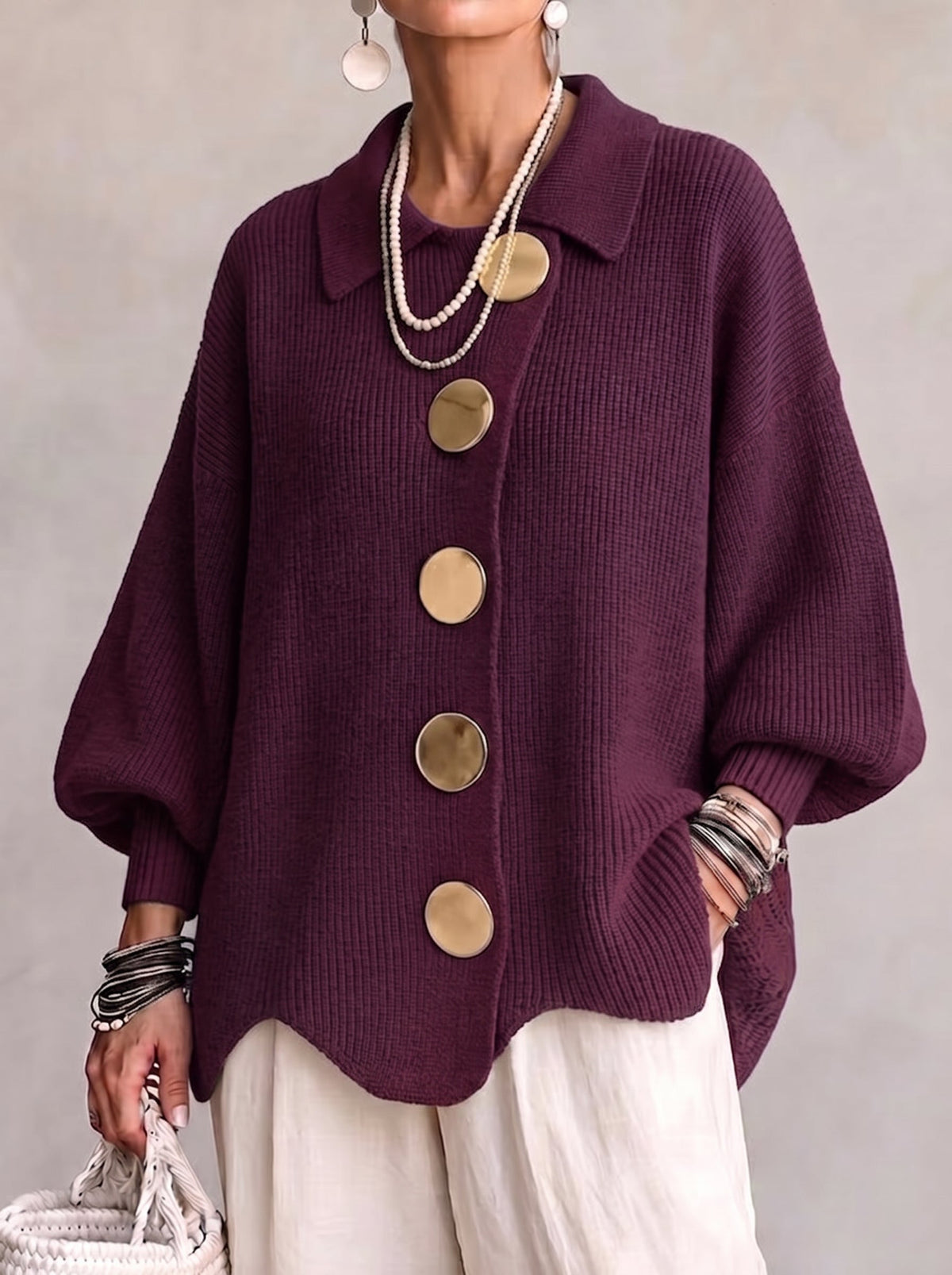Karina™ | Oversized Collared Cardigan