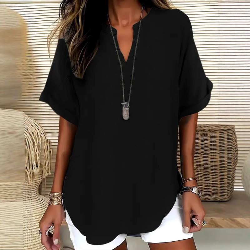 Véronique | V-Notch Blouse