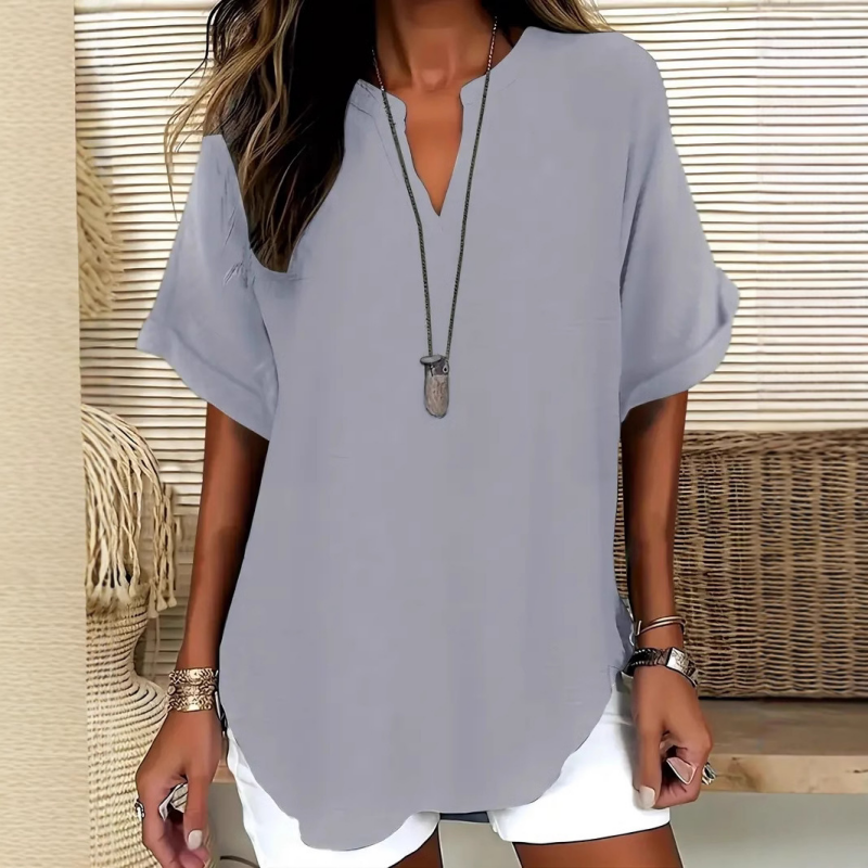 Véronique | V-Notch Blouse