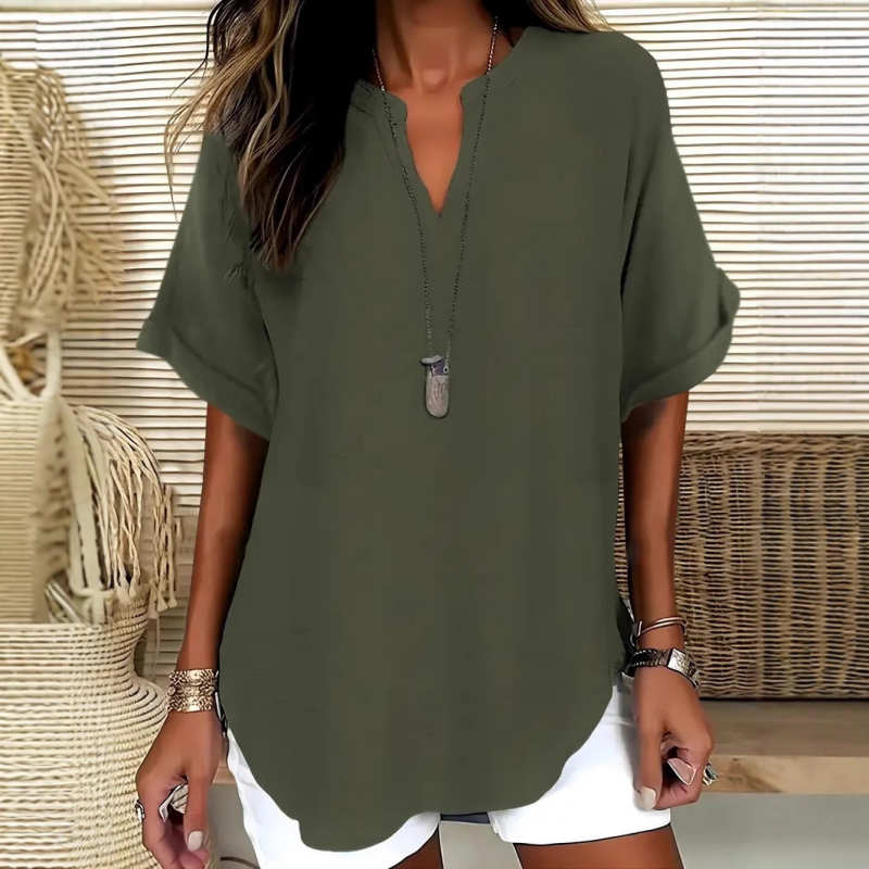 Véronique | V-Notch Blouse